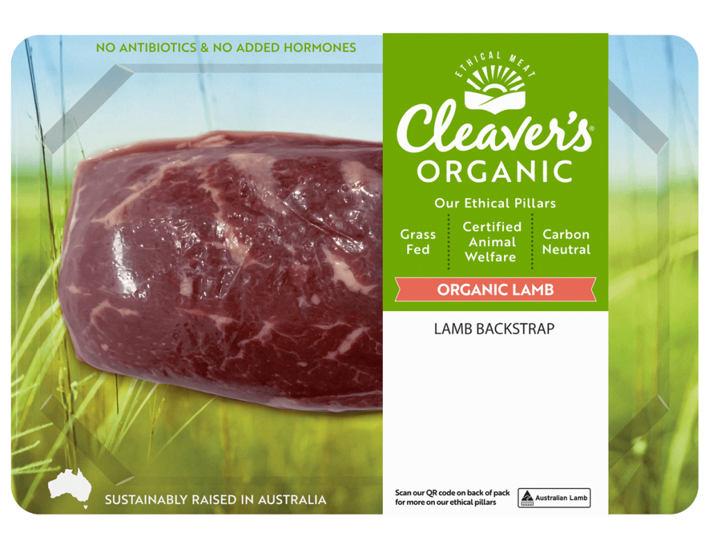 Cleaver's Organic Grassfed Lamb Boneless Loin Pieces