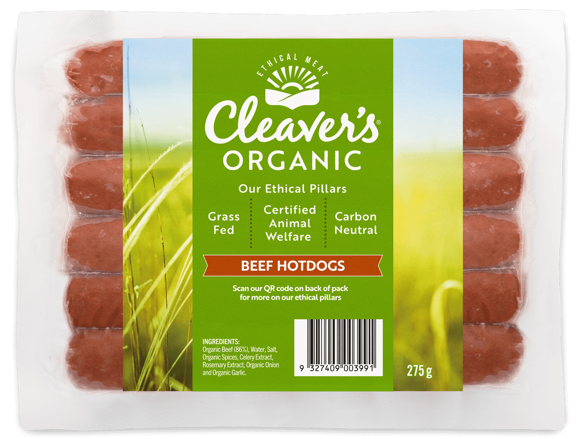 Cleaver's Organic Grassfed Beef Hotdogs