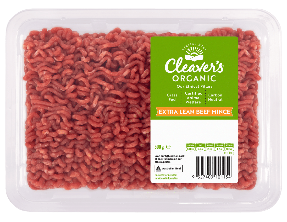Cleaver's Organic Grassfed Beef Mince Extra Lean