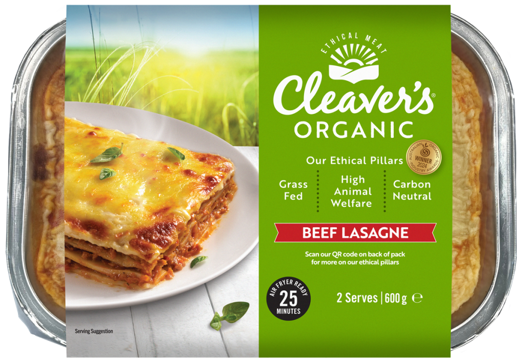 Cleaver's Organic Grassfed Beef Lasagne