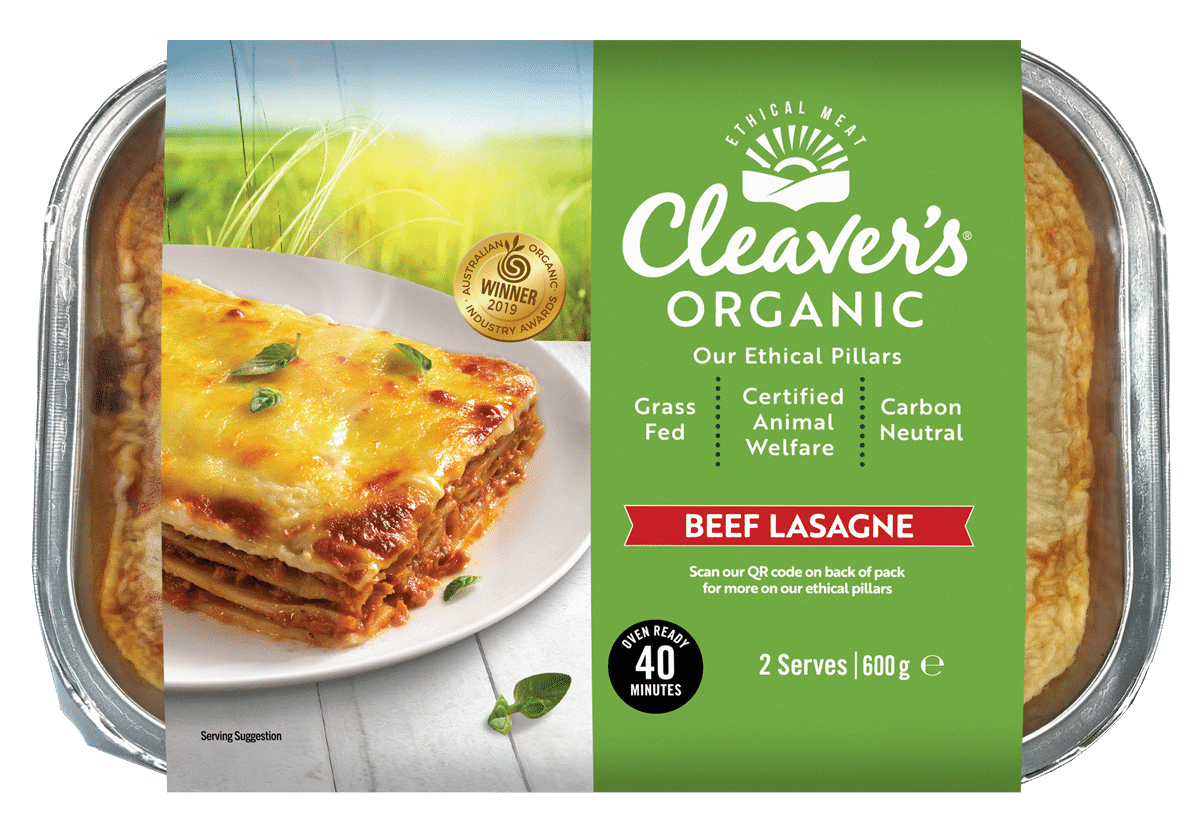 Cleaver's Organic Grassfed Beef Lasagne