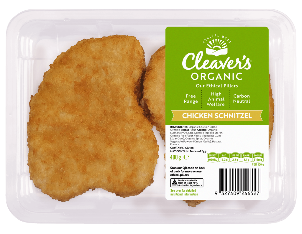 Cleaver's Organic Chicken Schnitzel